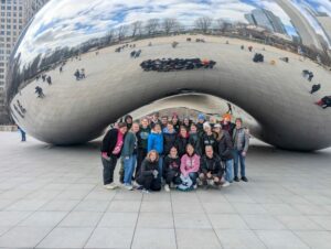 Group photo at Millenium Park